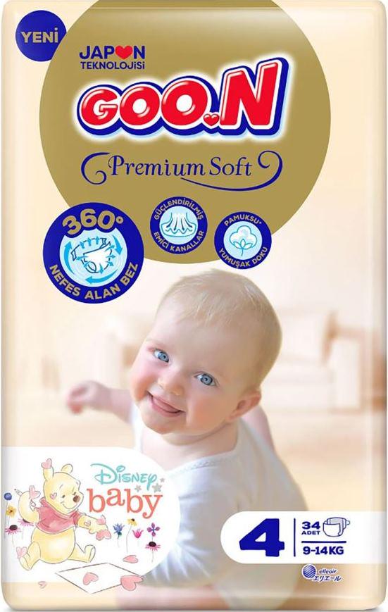 Підгузки Goo.N Premium Soft 4 9-14 кг 34 шт. - фото 1