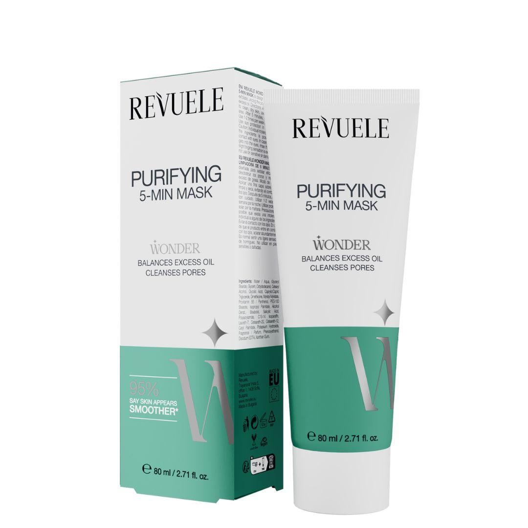 Маска для обличчя очищувальна з AHA BHA кислотами Revuele Wonder п'ятихвилинна 80 мл (13350124)