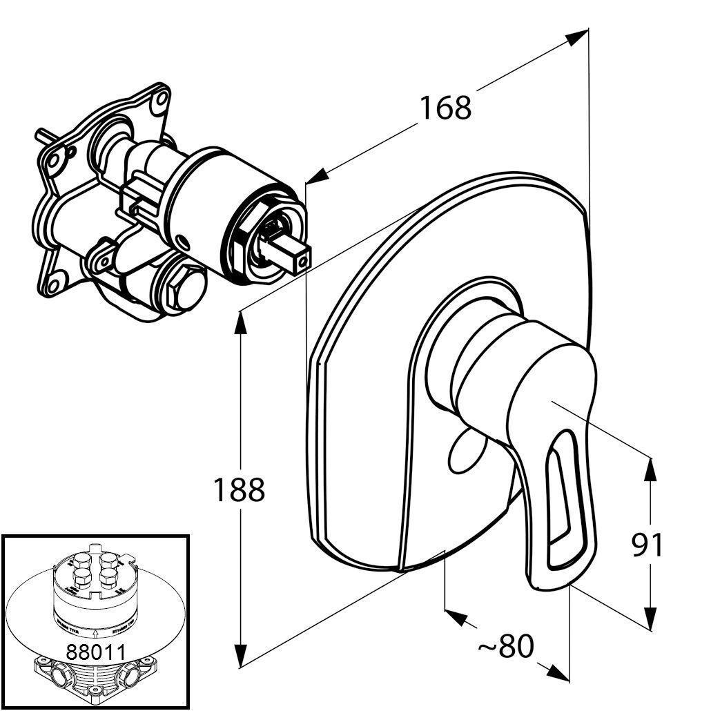 Змішувач без перемикача KLUDI MX 336550562 - фото 2 Змішувач без перемикача KLUDI MX 336550562 - фото 2