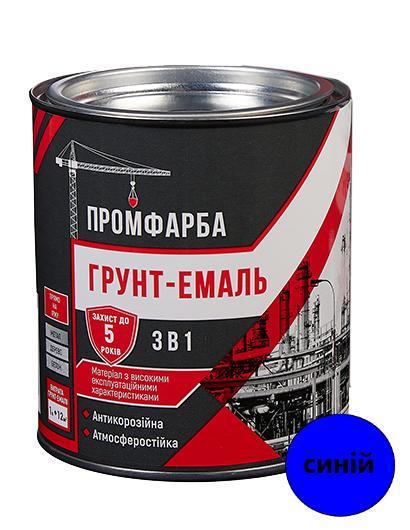 Грунт-эмаль антикоррозионная 3в1 ПРОМКРАСКА 0,8 кг 600 мл Синий (3014750554)