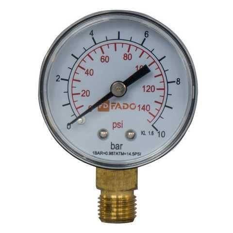 Манометр вертикальный FADO S.r.l Д50 10 бар 1/4" (MV01)