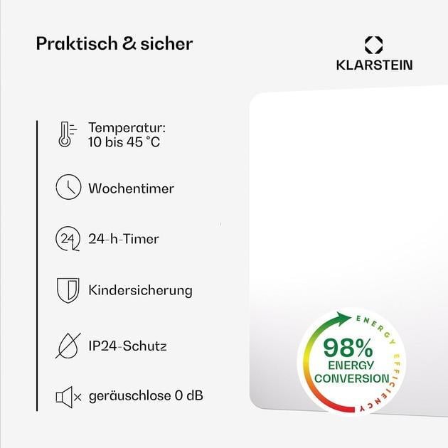 Інфрачервоний обігрівач KLARSTEIN Wonderbeam 650 (10045438) - фото 4 Інфрачервоний обігрівач KLARSTEIN Wonderbeam 650 (10045438) - фото 4
