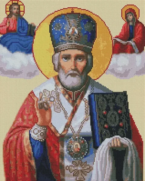 Алмазна мозаїка Святий Миколай 40х50 см (2401655751)