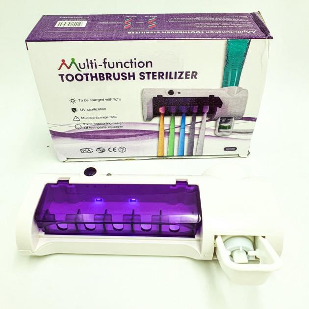 Диспенсер для зубной пасты и щеток Toothbrush Sterilizer UKC аккумуляторный с ультрафиолетовым стерилизатором - фото 5