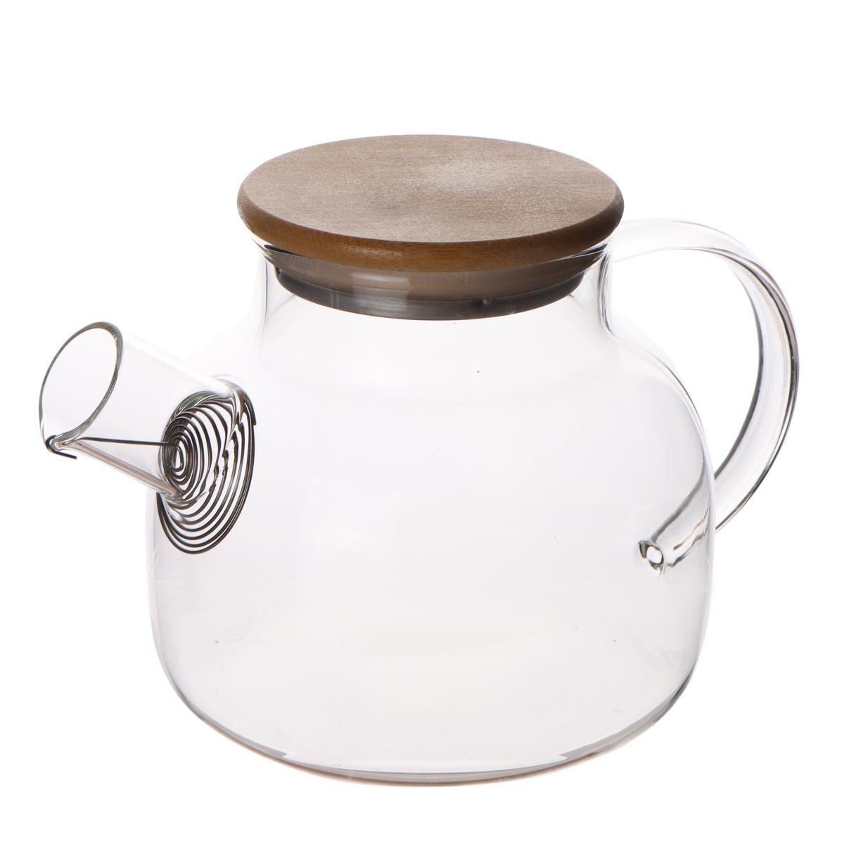 Чайник стеклянный заварочный Light House Мистер 1000 мл Прозрачный (8919-012)