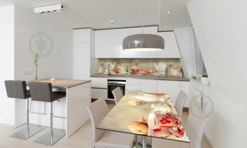 Наклейка виниловая на стол Zatarga «Чаепитие под старину» 600х1200 мм Z180749st