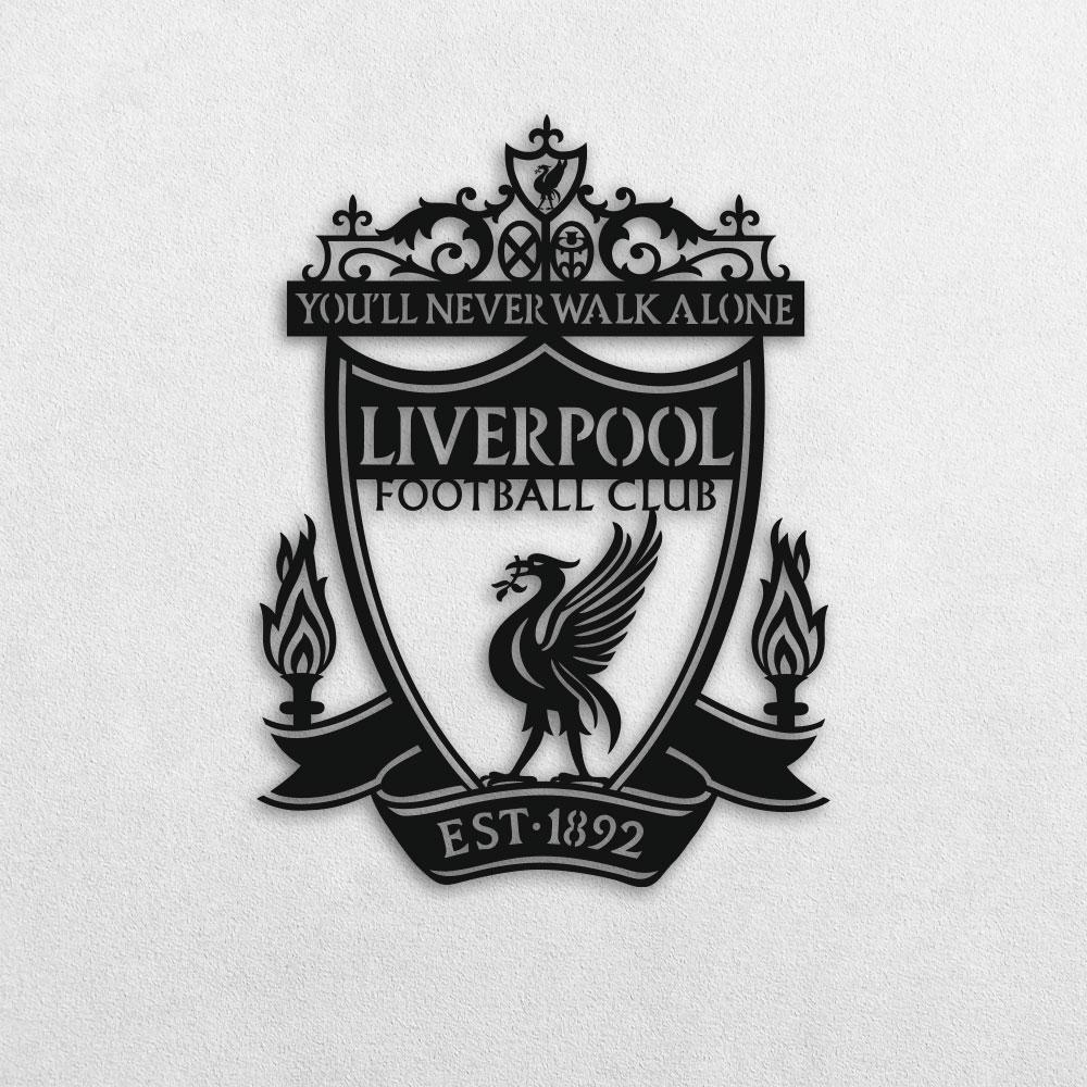 Настенное панно из дерева TWD FC Livepool 40х30 см Черный (WALL51009)