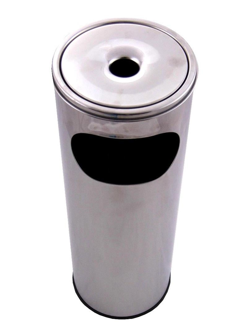 Урна с пепельницей d 21 см 12 л Хром (14218196) - фото 2 Урна с пепельницей d 21 см 12 л Хром (14218196) - фото 2