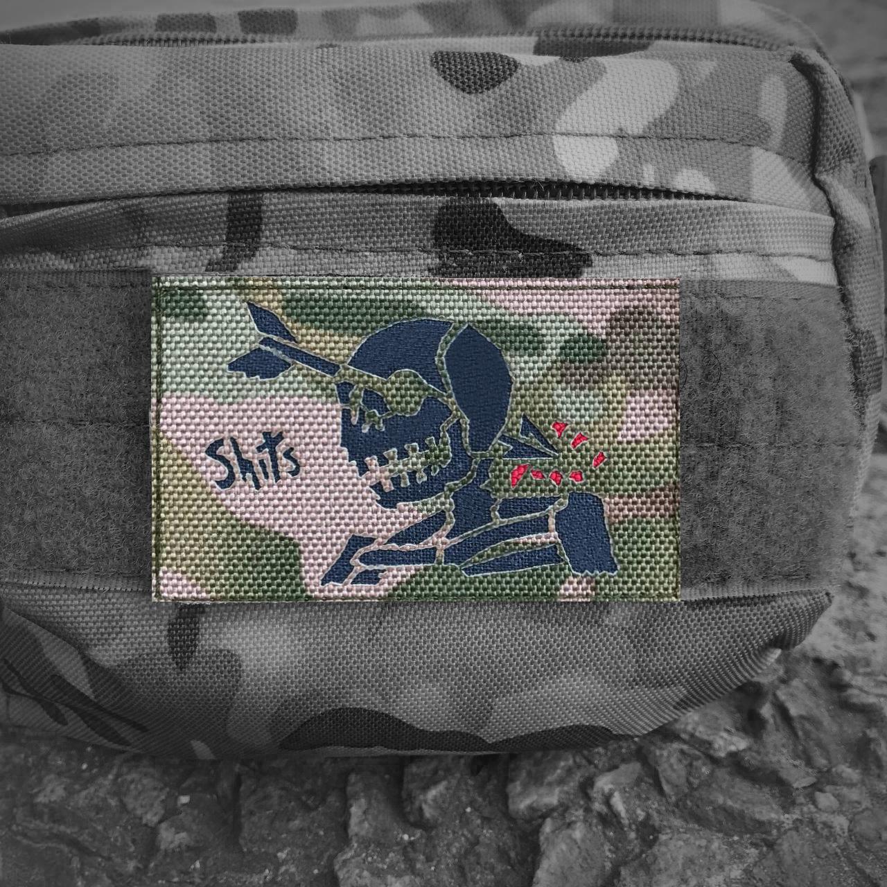 Шеврон на липучке Laser Cut UMT Стрела в Череп V1 80х50 мм Черный/Мультикам - фото 3 Шеврон на липучке Laser Cut UMT Стрела в Череп V1 80х50 мм Черный/Мультикам - фото 3