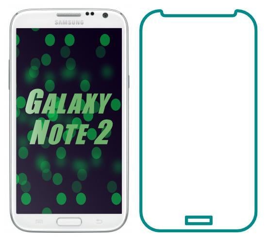 Защитное стекло Samsung Galaxy Note 2 N7100 (Прозрачное 2.5 D 9H) (04395)