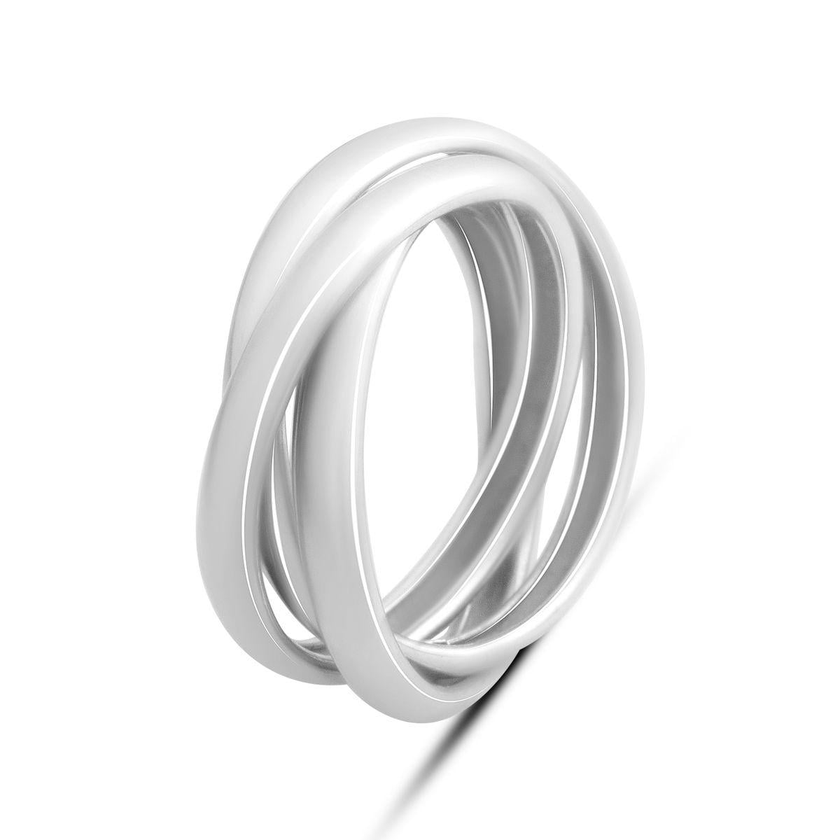 Кольцо серебрянное LoveR с переплетенным дизайном р. 18