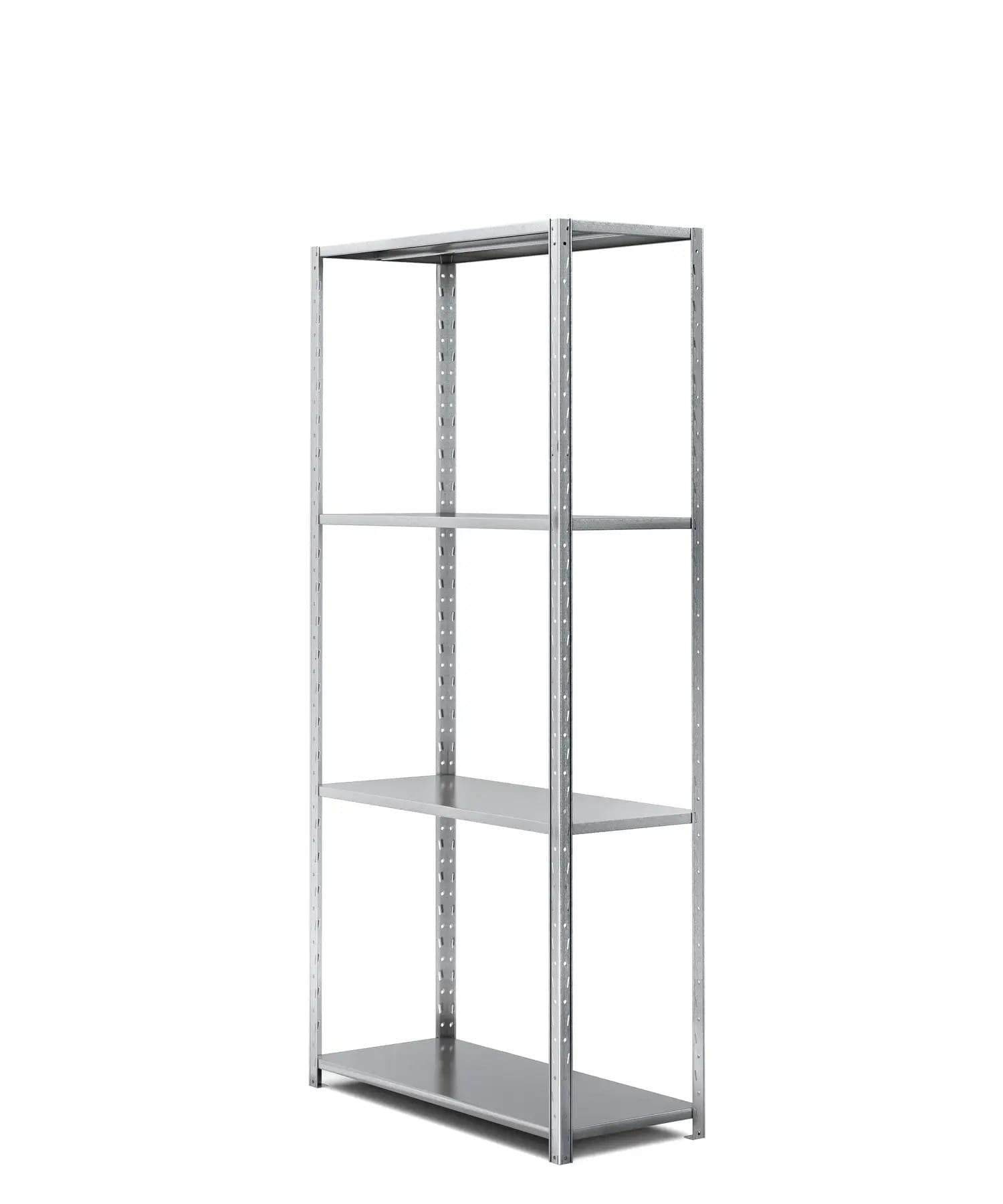 Стеллаж металлический ПРОФИ 300х115х50 см с оцинкованным покрытием на 4 полки из металла (366361) Стеллаж металлический ПРОФИ 300х115х50 см с оцинкованным покрытием на 4 полки из металла (366361)