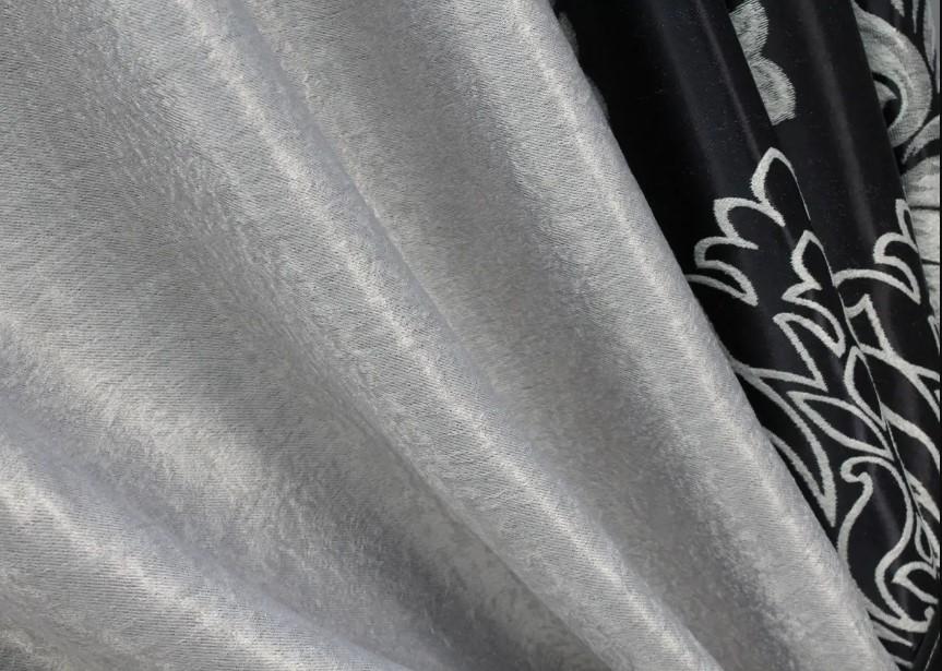 Комплект штор блекаут/софт 1,4х2,7 м 2 шт. Черный/Светло-серый (014дк/1273шА-981ш) - фото 7 Комплект штор блекаут/софт 1,4х2,7 м 2 шт. Черный/Светло-серый (014дк/1273шА-981ш) - фото 7