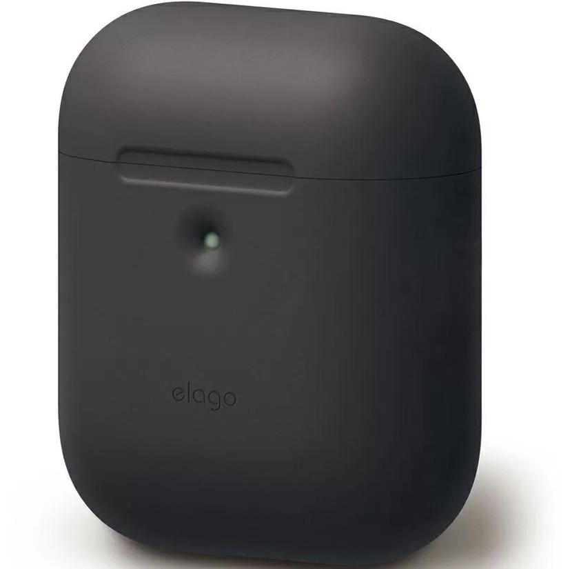 Силиконовый чехол для наушников Elago A2 Silicone Case Black for Airpods Wireless Charging Case(EAP2SC-BK)