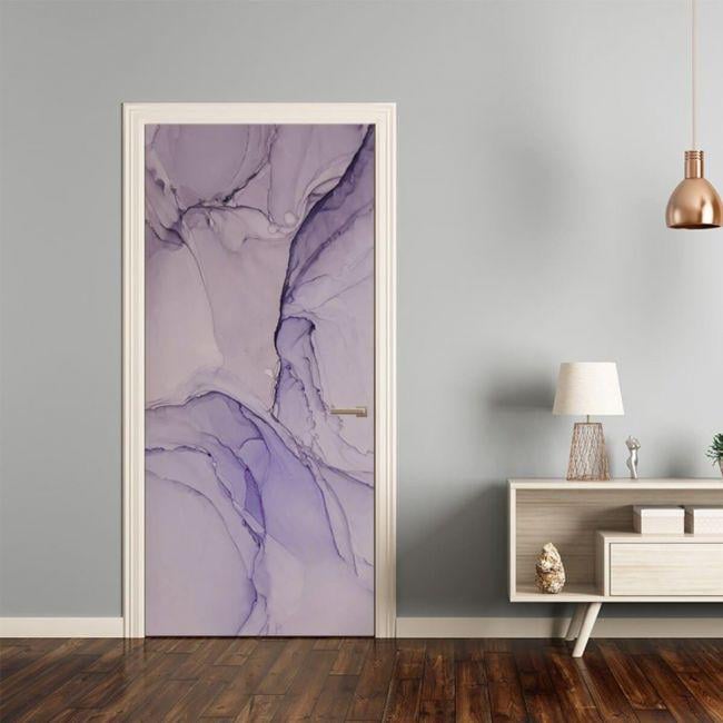 Наклейка интерьерная на двери Sticker Wall SW-00000985 Мрамор 104х210 см Фиолетовый