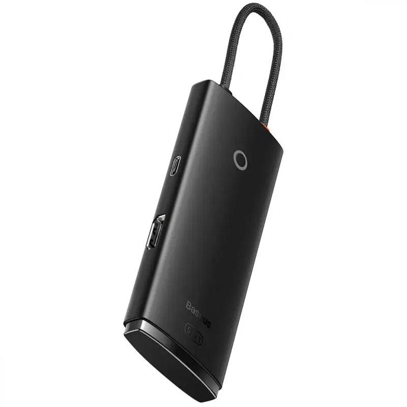 Переходник HUB BASEUS Lite Series 5in1 Type-C to HDMI+3xUSB 3,0+PD WKQX04 Чорний (00000063016_1)