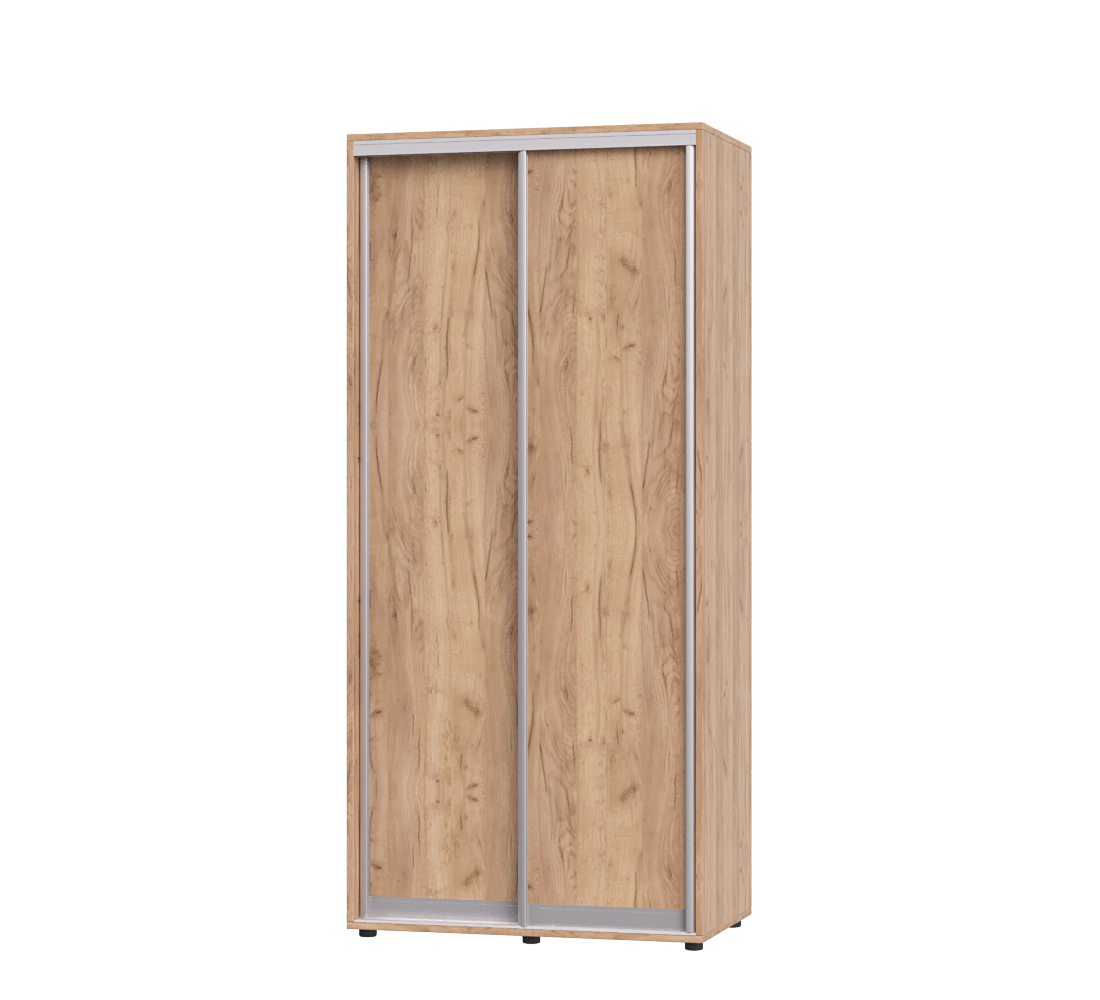 Шкаф-купе двухдверный Эверест ШК-01 100х60х220 см Дуб Крафт Золотой (06819)