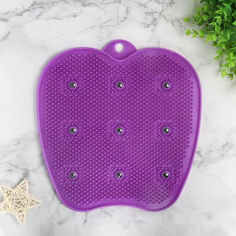 Коврик-скраббер для массажа ног противоскользящий OSPORT силиконовый Фиолетовый (MS 4203)