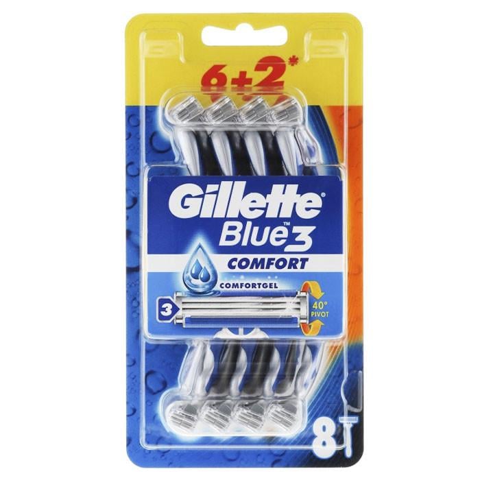Станок для гоління Gillette Blue 3 Comfort Men 6+2 шт. (1677114680)