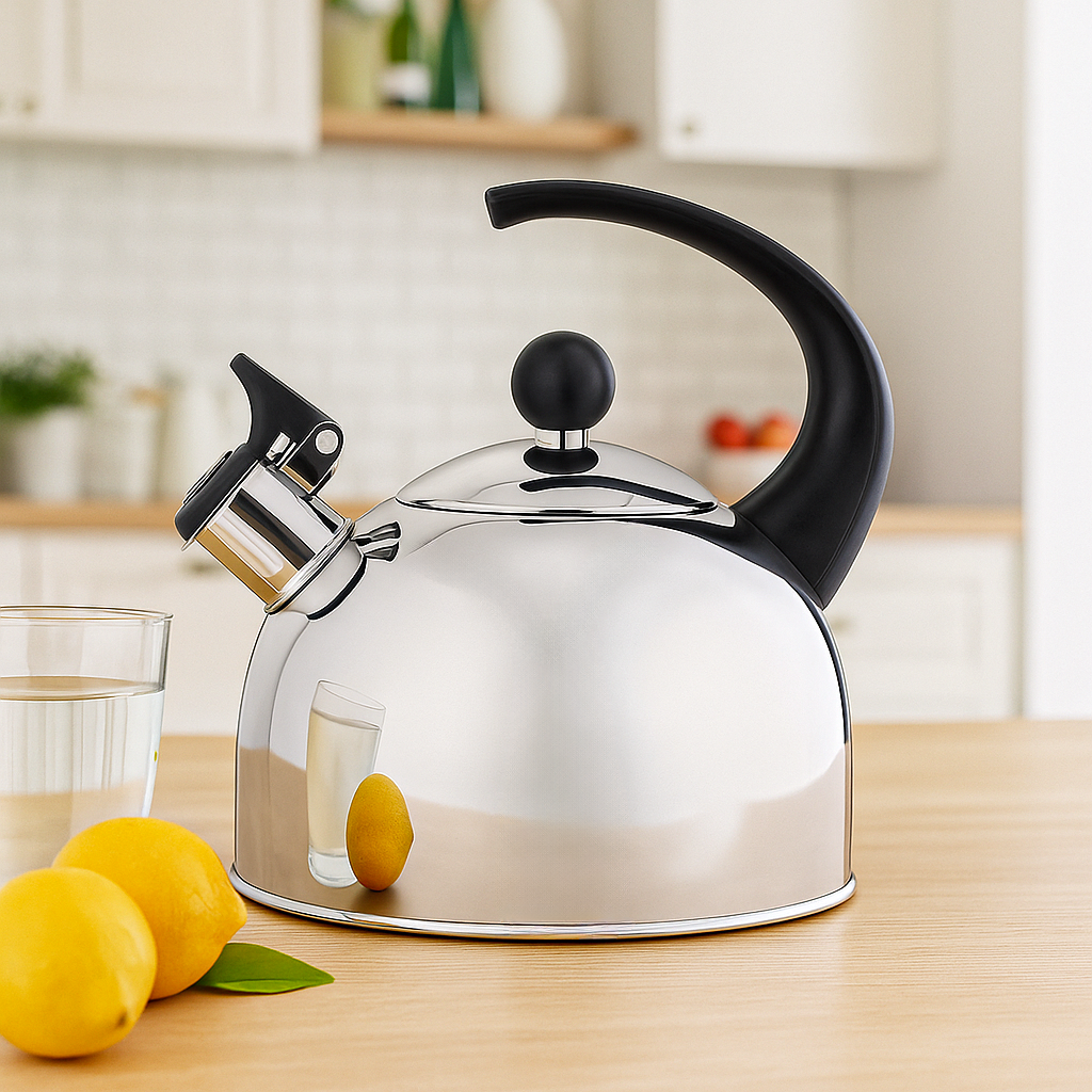 Чайник для плиты со свистком SpiralSteel нержавеющая сталь одинарное дно 1,5 л (03-MH-4883) - фото 5 Чайник для плиты со свистком SpiralSteel нержавеющая сталь одинарное дно 1,5 л (03-MH-4883) - фото 5