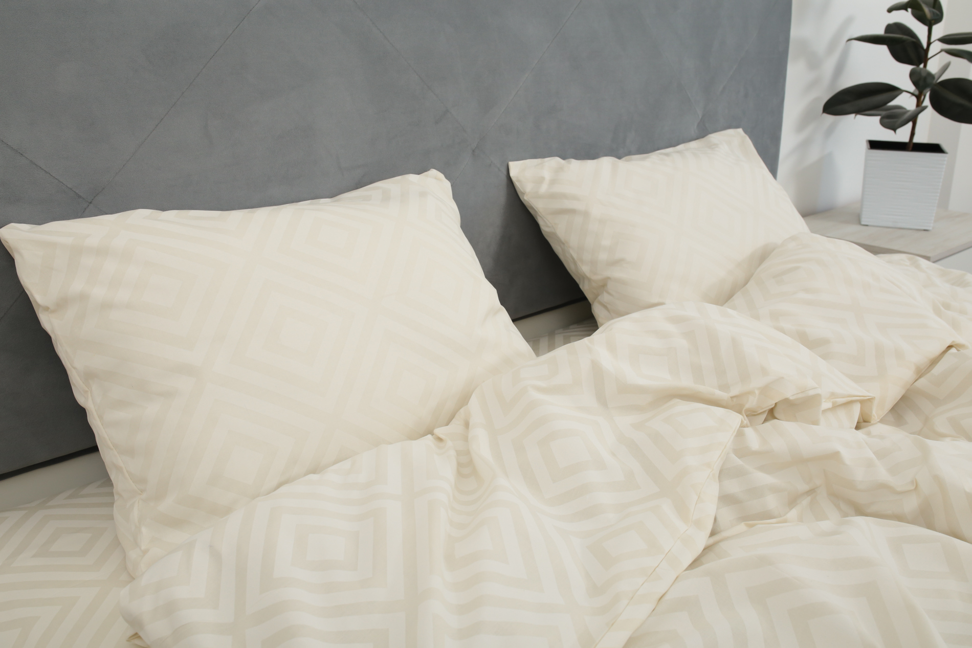 Комплект постільної білизни євро Amore Glux-123 бязь Молочний (KPB-Ae-Glux-123b(50x70)_) - фото 5 Комплект постільної білизни євро Amore Glux-123 бязь Молочний (KPB-Ae-Glux-123b(50x70)_) - фото 5