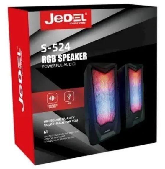 Колонки для комп'ютера Jedel S-524 з підсвічуванням RGB 6 Вт Чорний (15467104) - фото 5