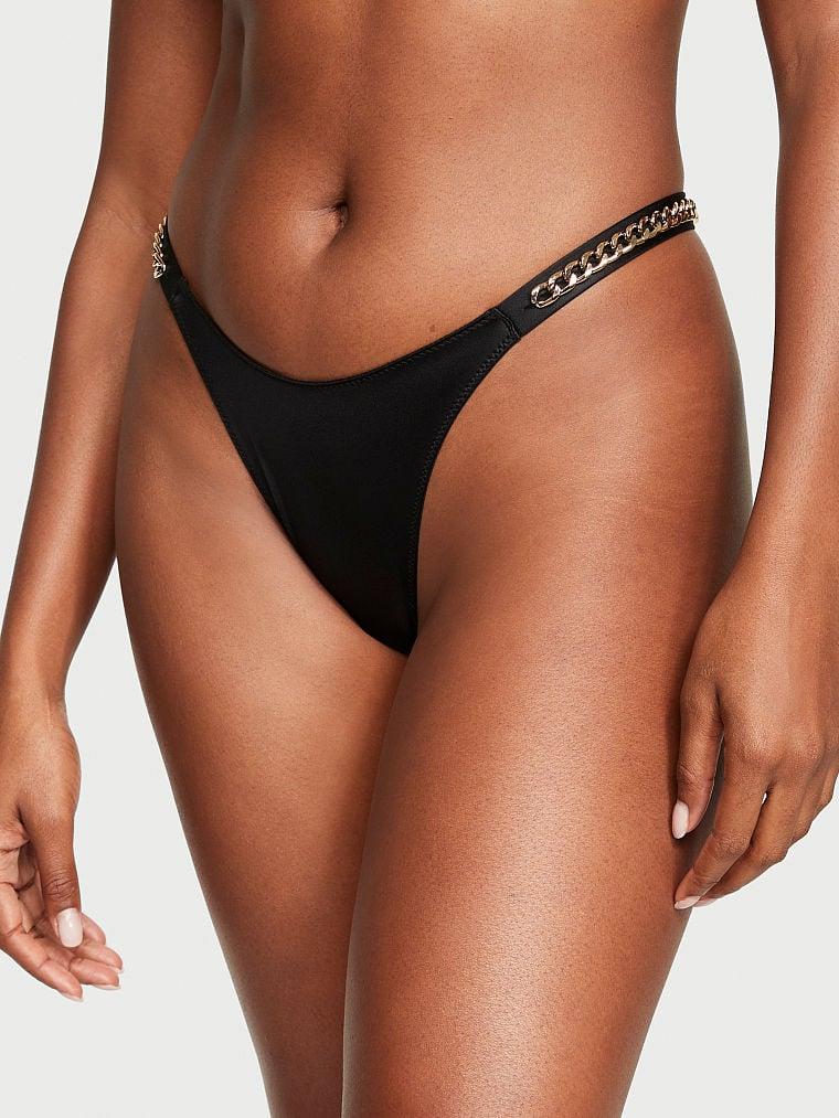 Трусики жіночі Victoria's Secret Chain Strap S Чорний (2088549834)