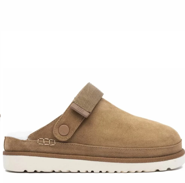 Уггі-шьопанці жіночі на платформі замшеві UGG Goldenstar Clog Chestnut р. 40 Помаранчевий (16403)