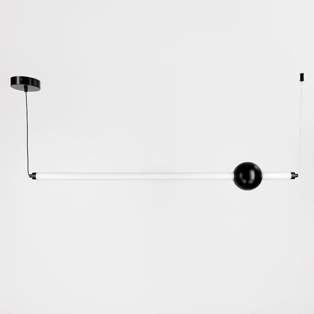 Светильник Led в горизонтальной форме с черным шариком 90 см (YG520A/900 HL BK)