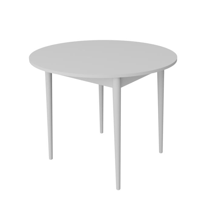 Стол обеденный Neman Дерил круглый дерево/ЛДСП Дуб сонома/Белый