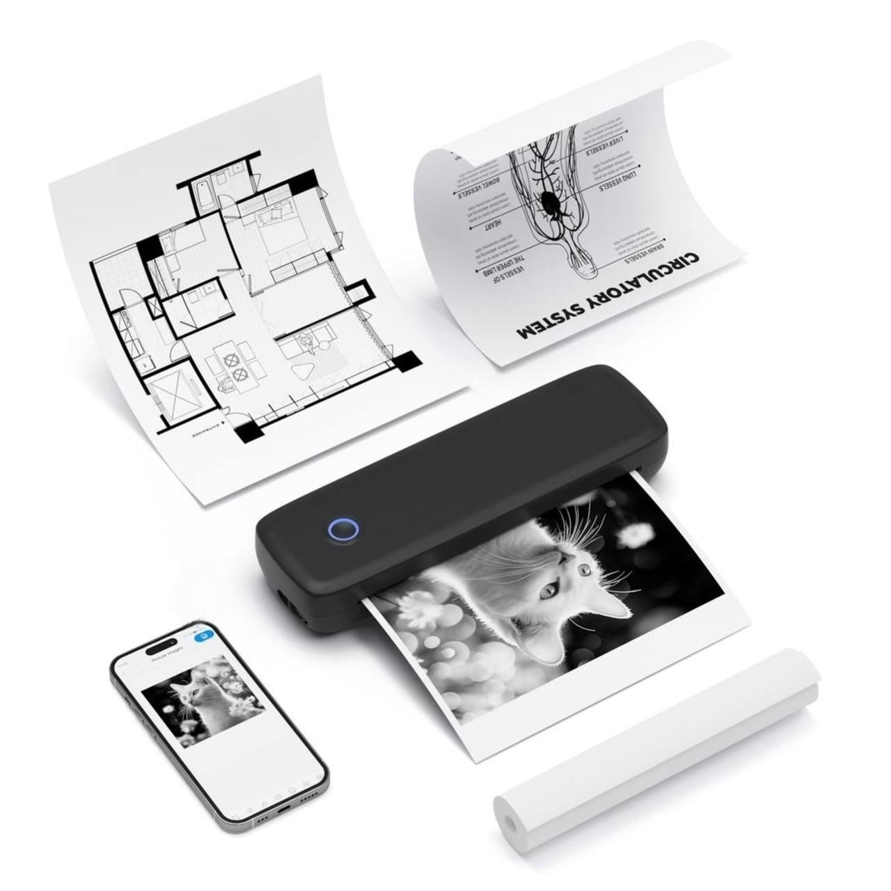 Термопринтер портативний акумуляторний A4 з Bluetooth та USB (53c32f5c) - фото 2 Термопринтер портативний акумуляторний A4 з Bluetooth та USB (53c32f5c) - фото 2