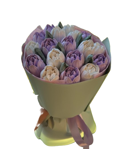 Букет зефірних квітів ручної роботи 15 см (28830815)