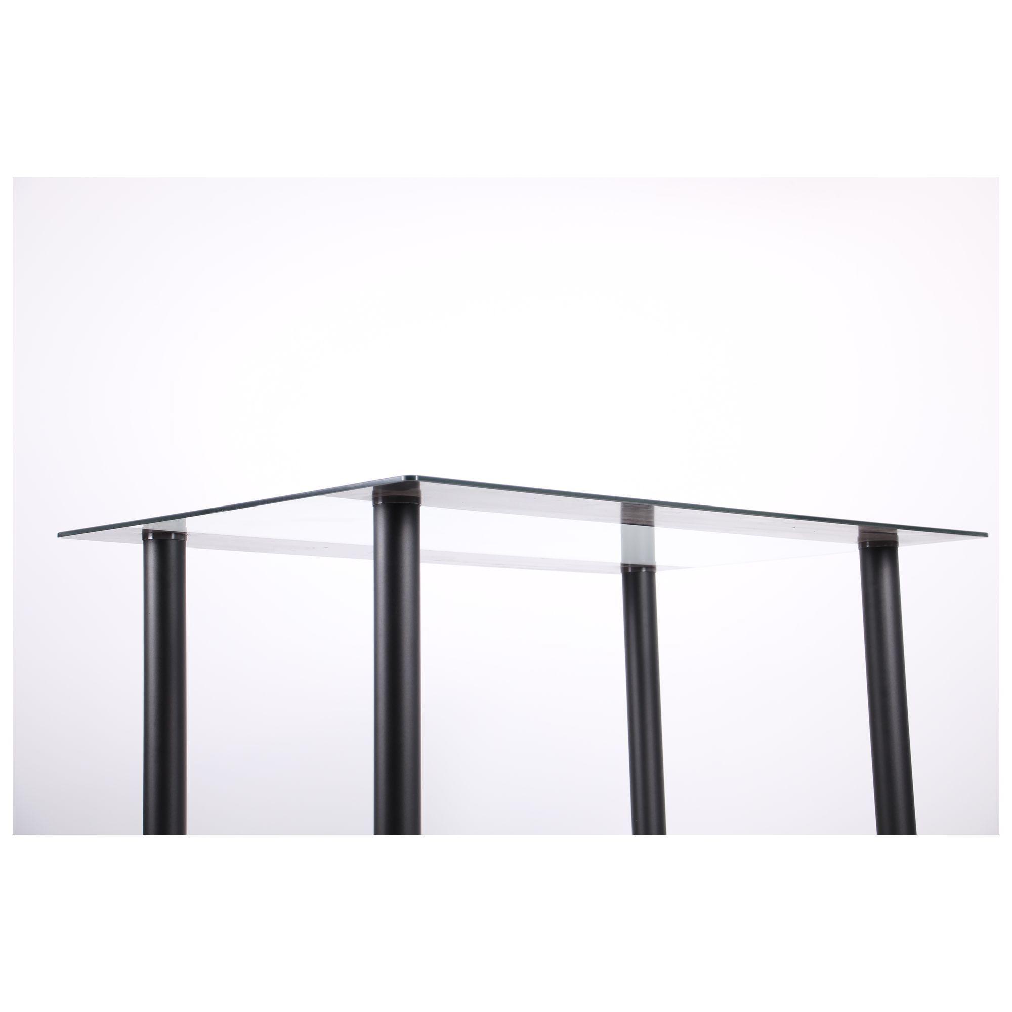 Обідній стіл AMF Аттика 750х1200х800 Сталь/Загартоване скло Чорний/Антрацит - фото 7 Обідній стіл AMF Аттика 750х1200х800 Сталь/Загартоване скло Чорний/Антрацит - фото 7