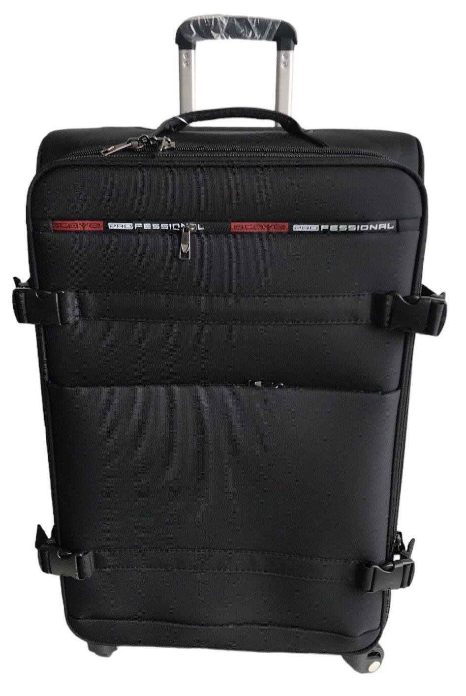 Валіза гігант на 4-х колесах і регулюванням розміру Чорний (817)