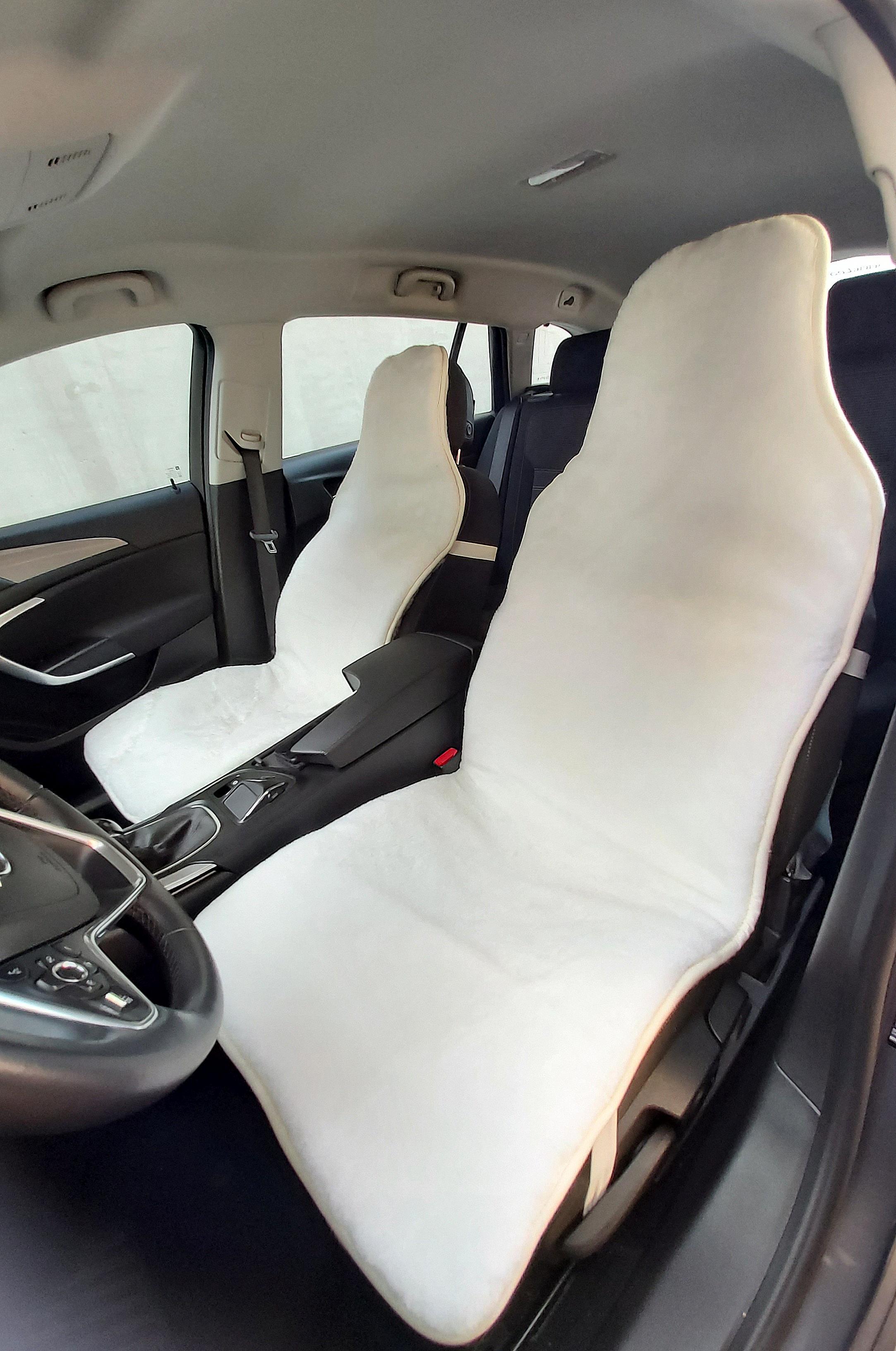 Накидки на сиденье автомобиля из овчины Sheepskin эко-шерсть 2 шт. Белый (425) - фото 2 Накидки на сиденье автомобиля из овчины Sheepskin эко-шерсть 2 шт. Белый (425) - фото 2