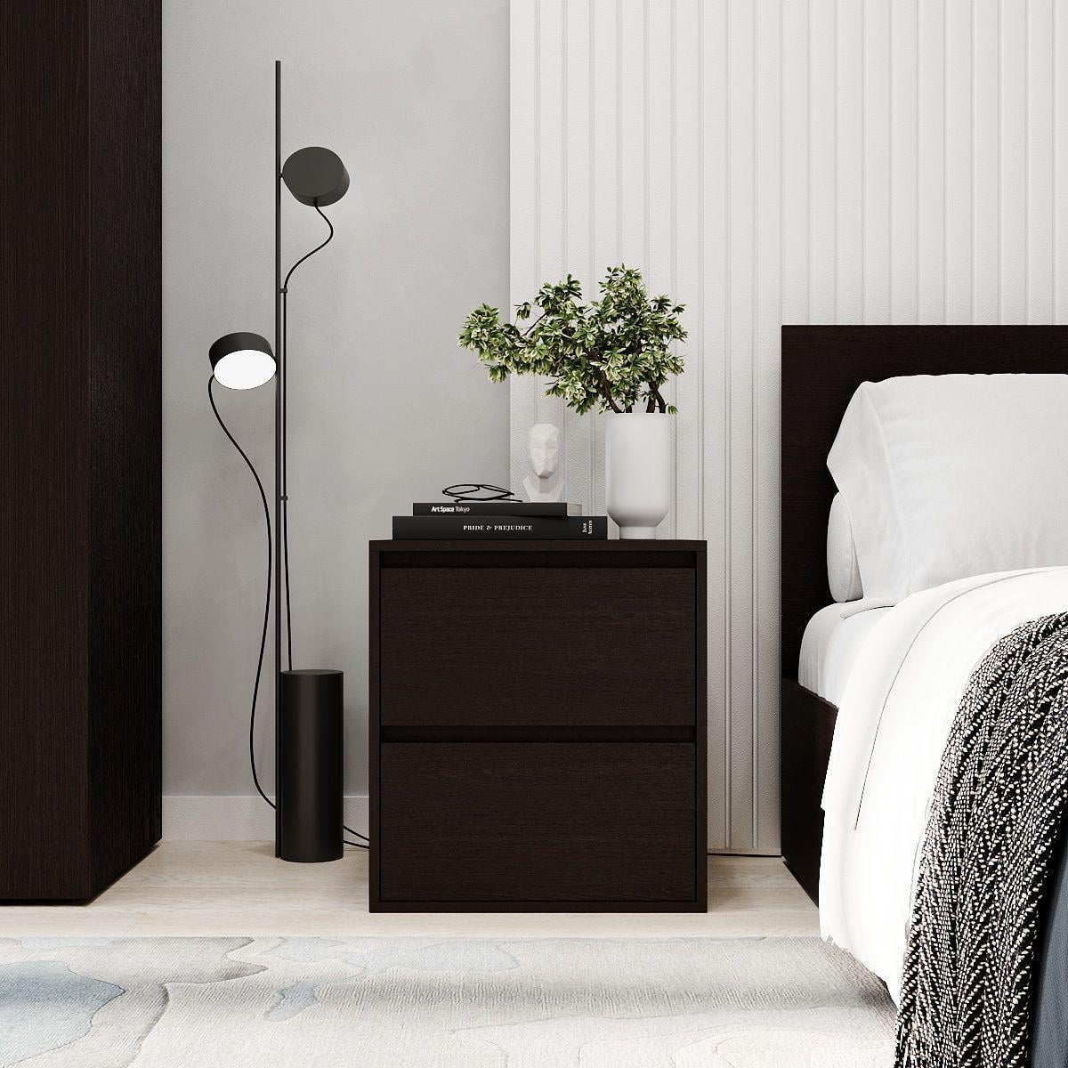 Тумба прикроватная AiH Light с 2 ящиками ламинированное ДСП 50x54,8x42 см Венге (LT07050000000)