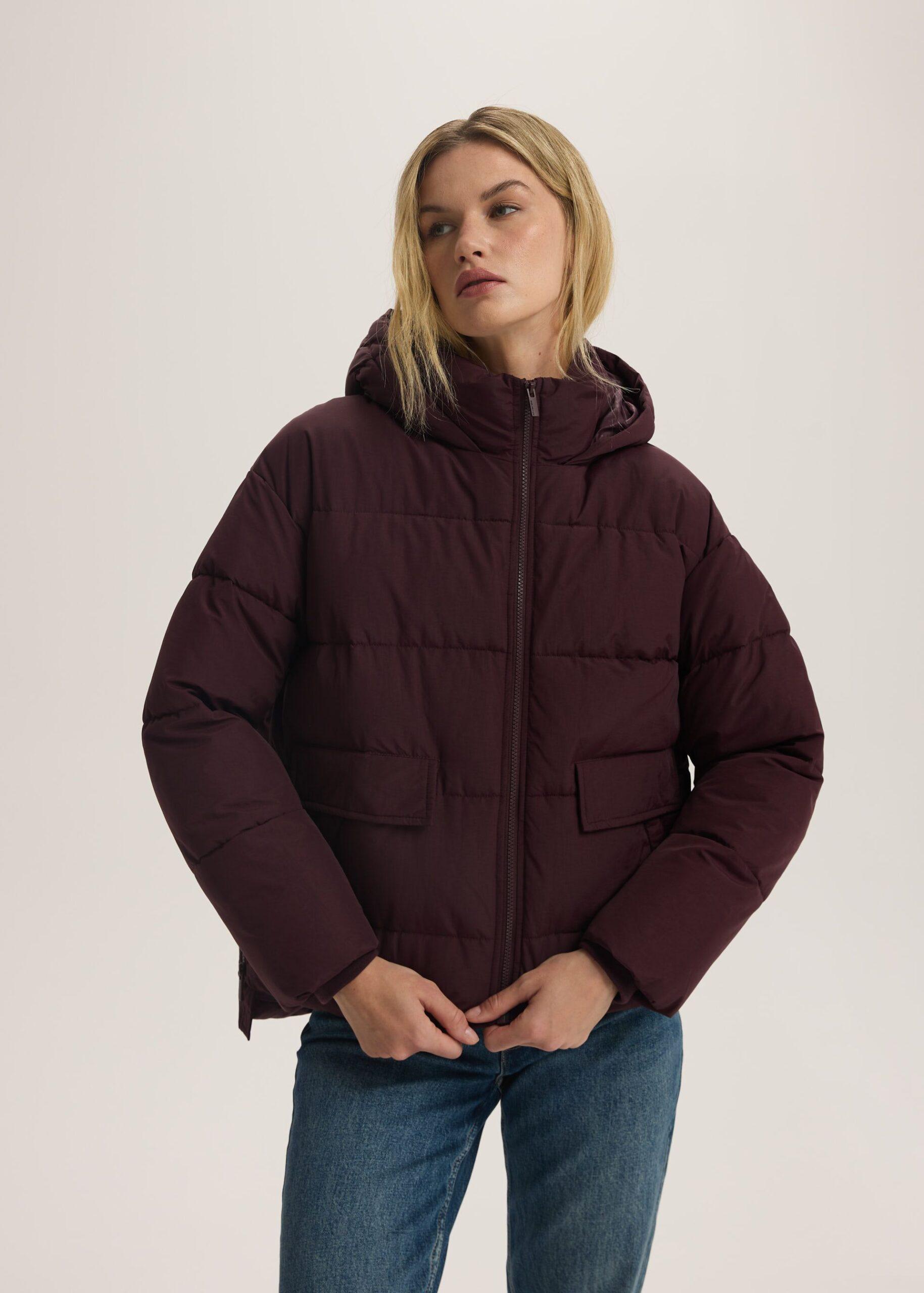 Куртка женская оверсайз Diverse BISCOTTA 255 стеганая M Бордовый (5905384200969)