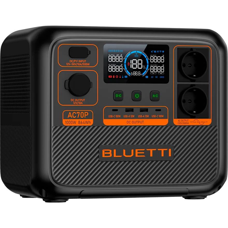 Зарядная станция BLUETTI Portable AC70P 1000W (106003) - фото 3