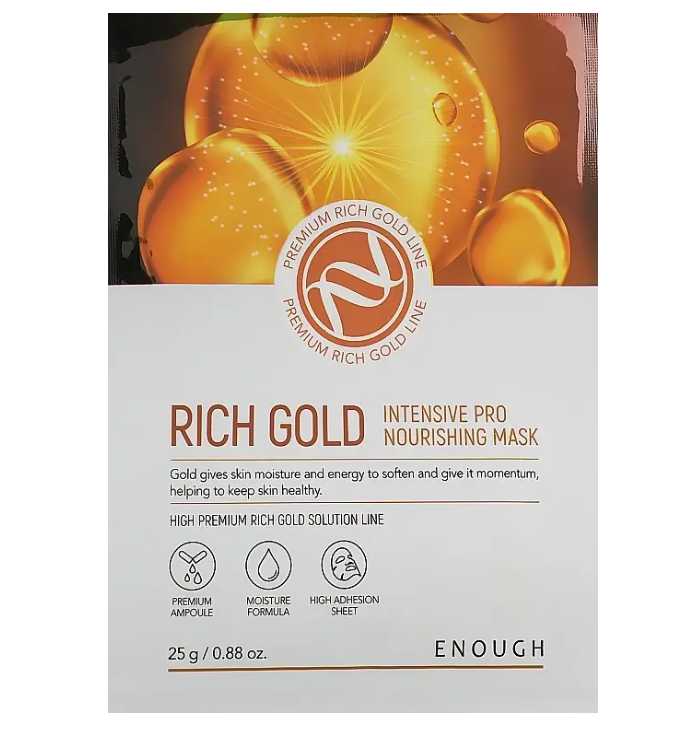 Маска тканевая для лица Enough Rich Gold Intensive Pro Nourishing 1 шт. (2217396865)