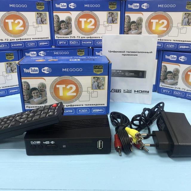 Тюнер/ресивер цифровий ТБ DVB T2 FTA з IPTV Wifi Youtube Мегого USB Чорний - фото 3