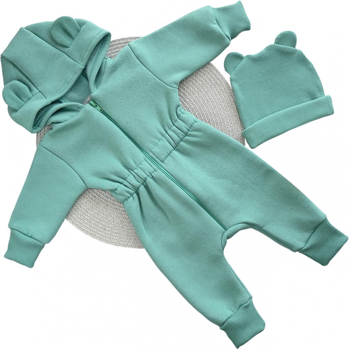 Комбинезон и шапочка Dexter's D2140-20 демисезонные 68 см Салатовый