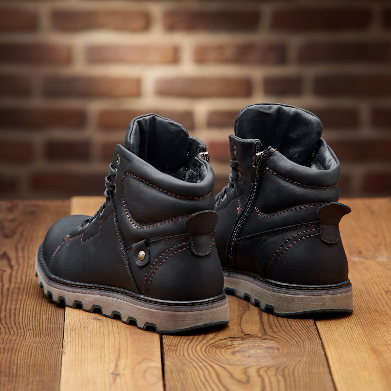 Черевики чоловічі зимові утеплені на хутрі р. 40 26,5 см Чорний (30241141) - фото 6