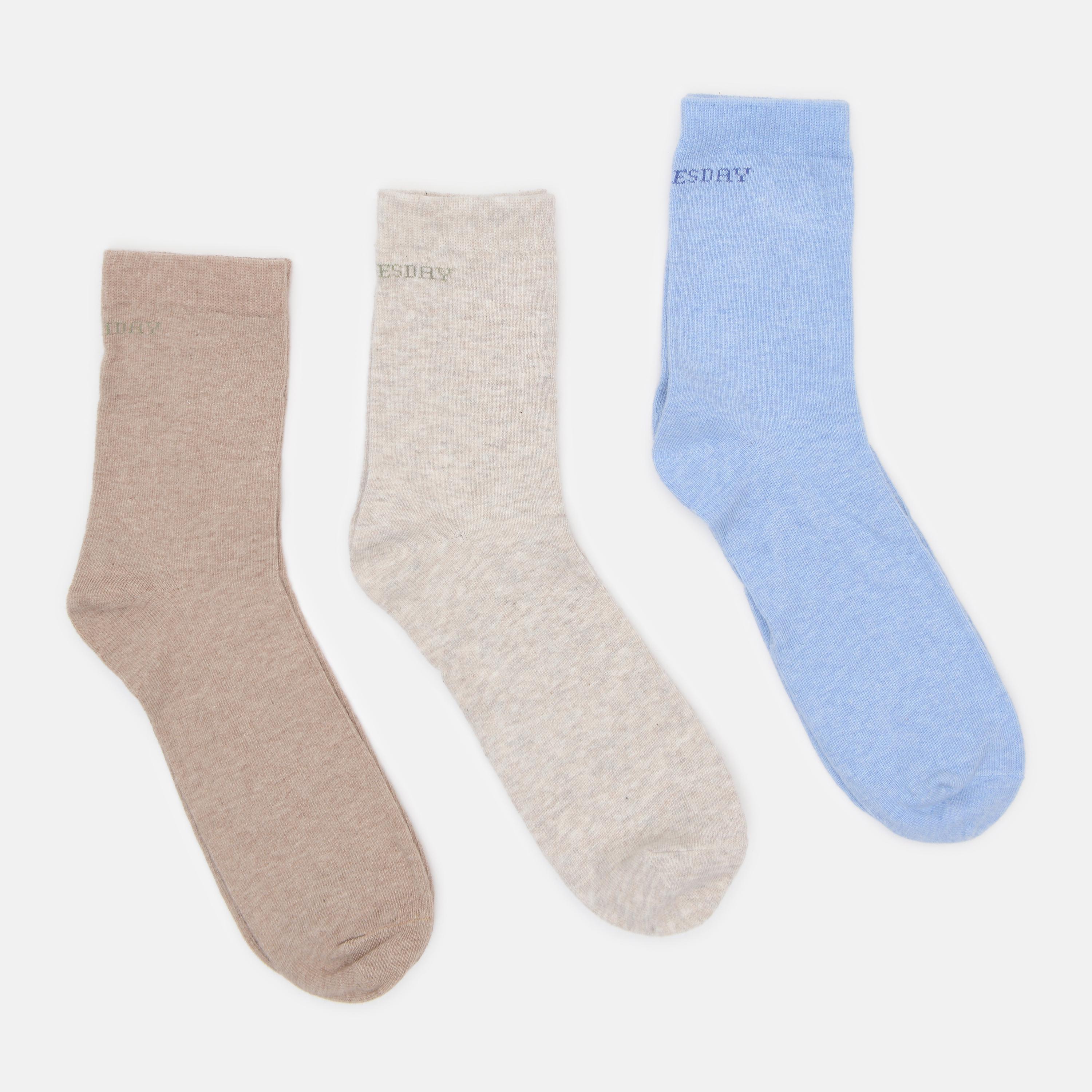 Шкарпетки C&A 3 пари р. 39-42 Бежевий/Блакитний (240922359)