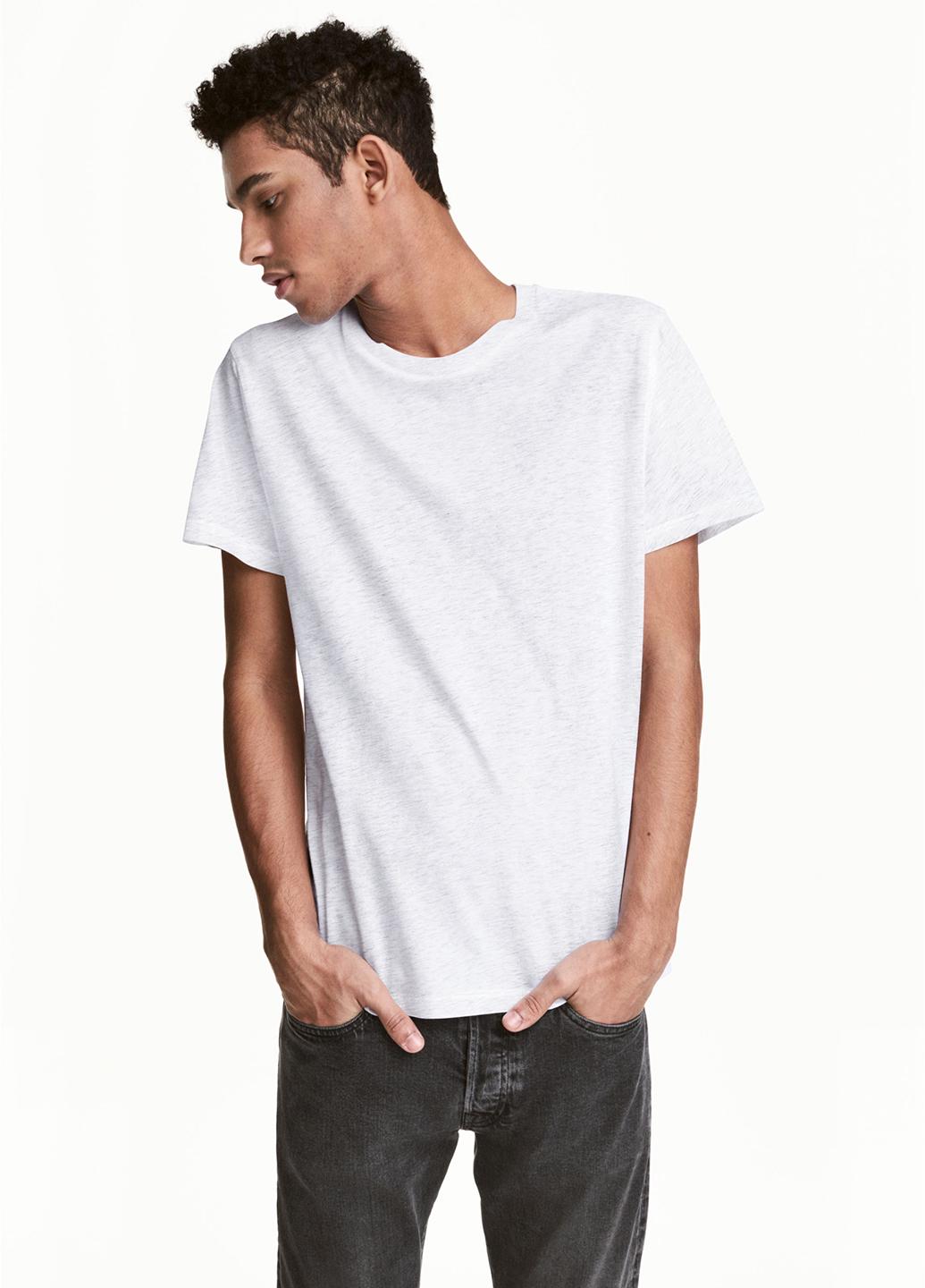 Футболка H&M XS Светло-серый меланж (4647874)