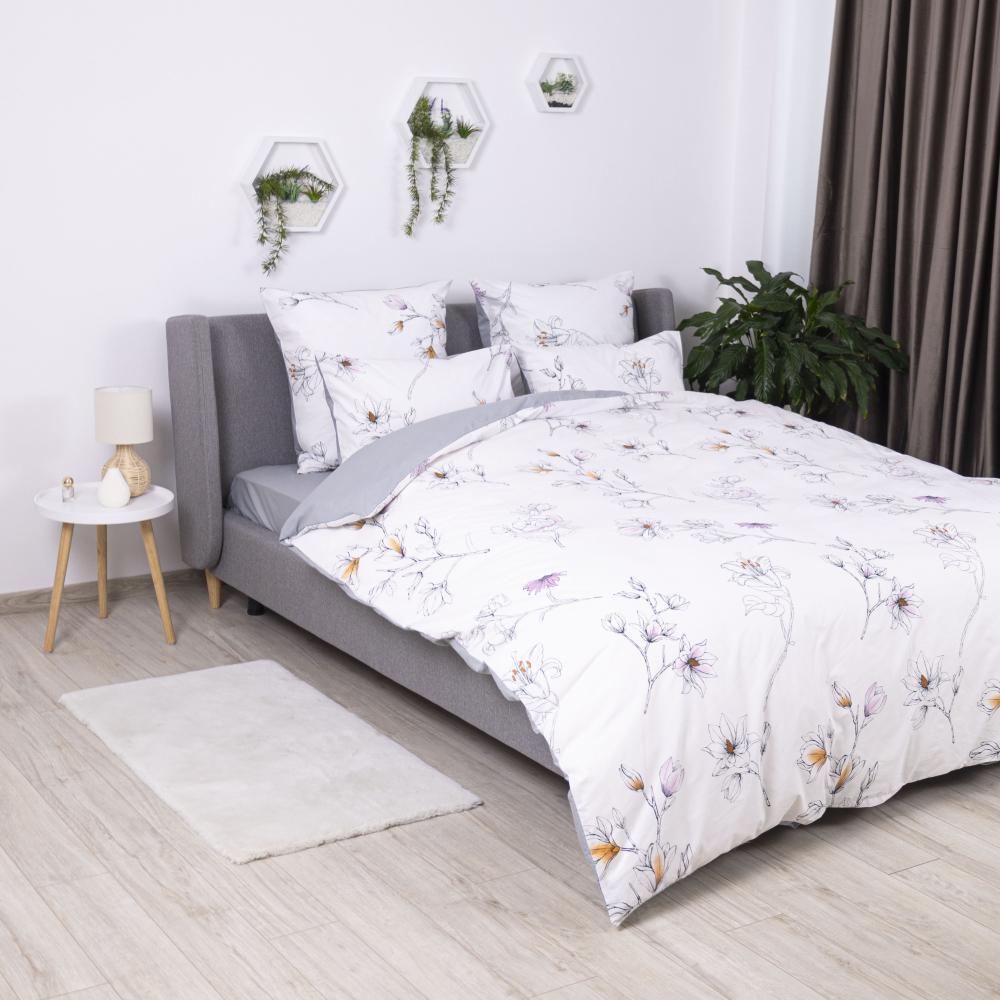 Комплект постільної білизни ТЕП Happy Sleep цвітіння двоспальний 175x210 см наволочки 2x50х70 см Білий (18813)