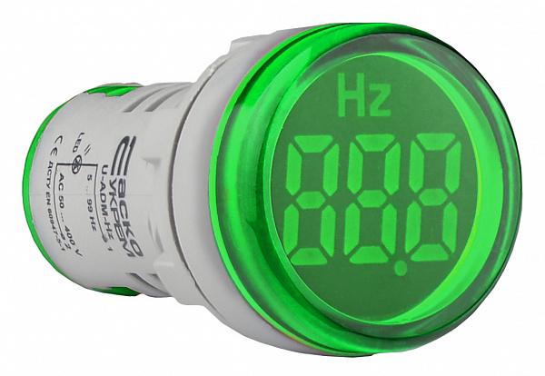 Частотомер цифровой АСКО-УКРЕМ U-ADM-Hz 5-99Hz круглый ø 22 мм Зеленый (A0190010164)