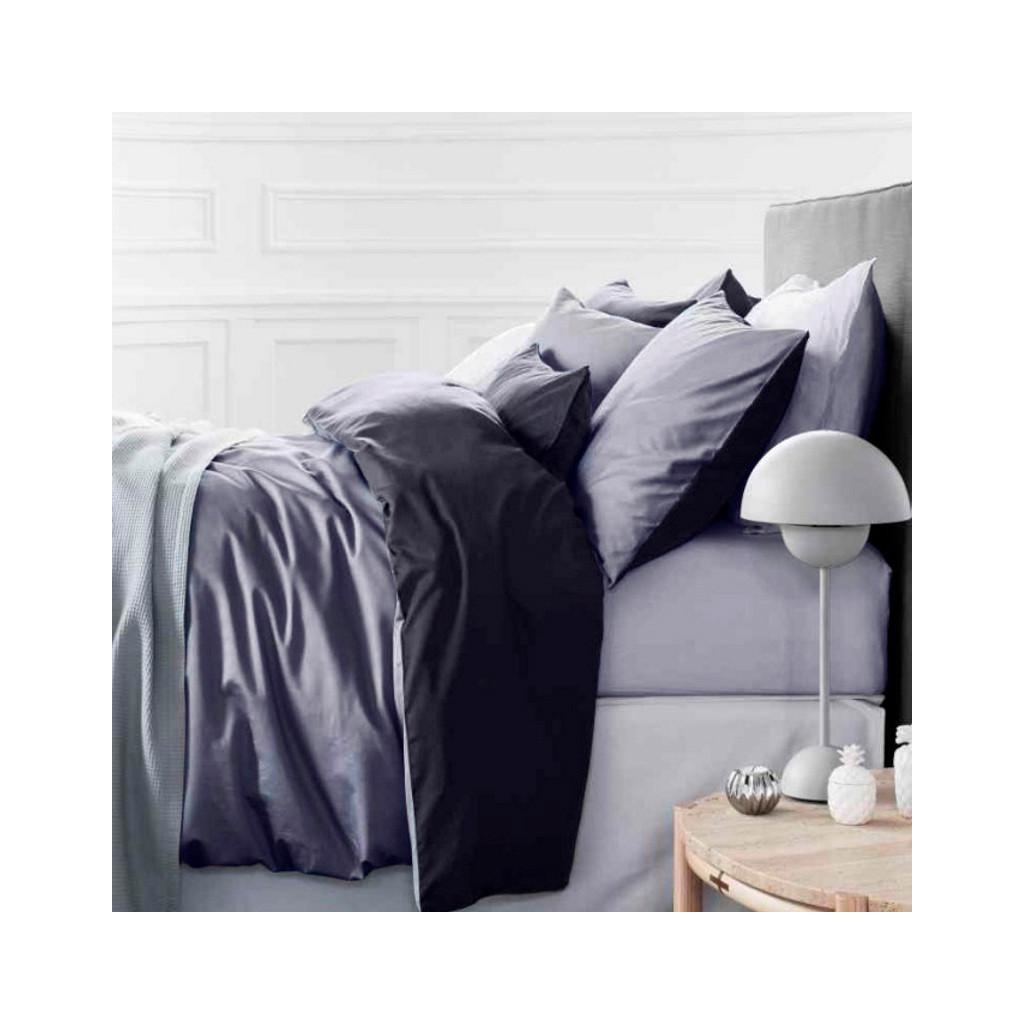 Комплект постельного белья MirSon Premium 0251+0240 Smoke Сатин King Size 220х240 см (2200001169685)