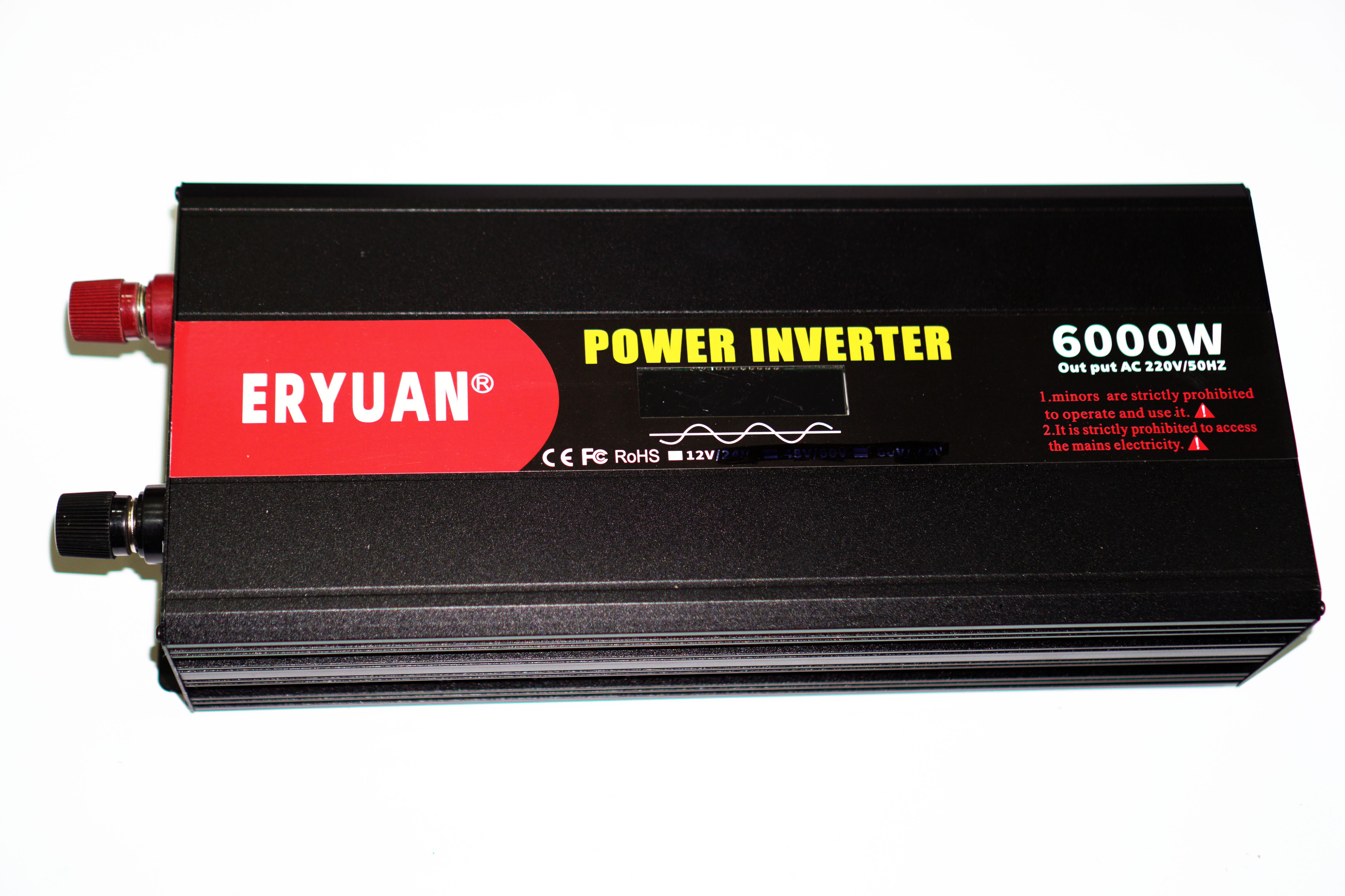 Інвертор перетворювач ERYUAN з чистою синусоїдою для дому 6000 Вт 12-220 В - фото 3
