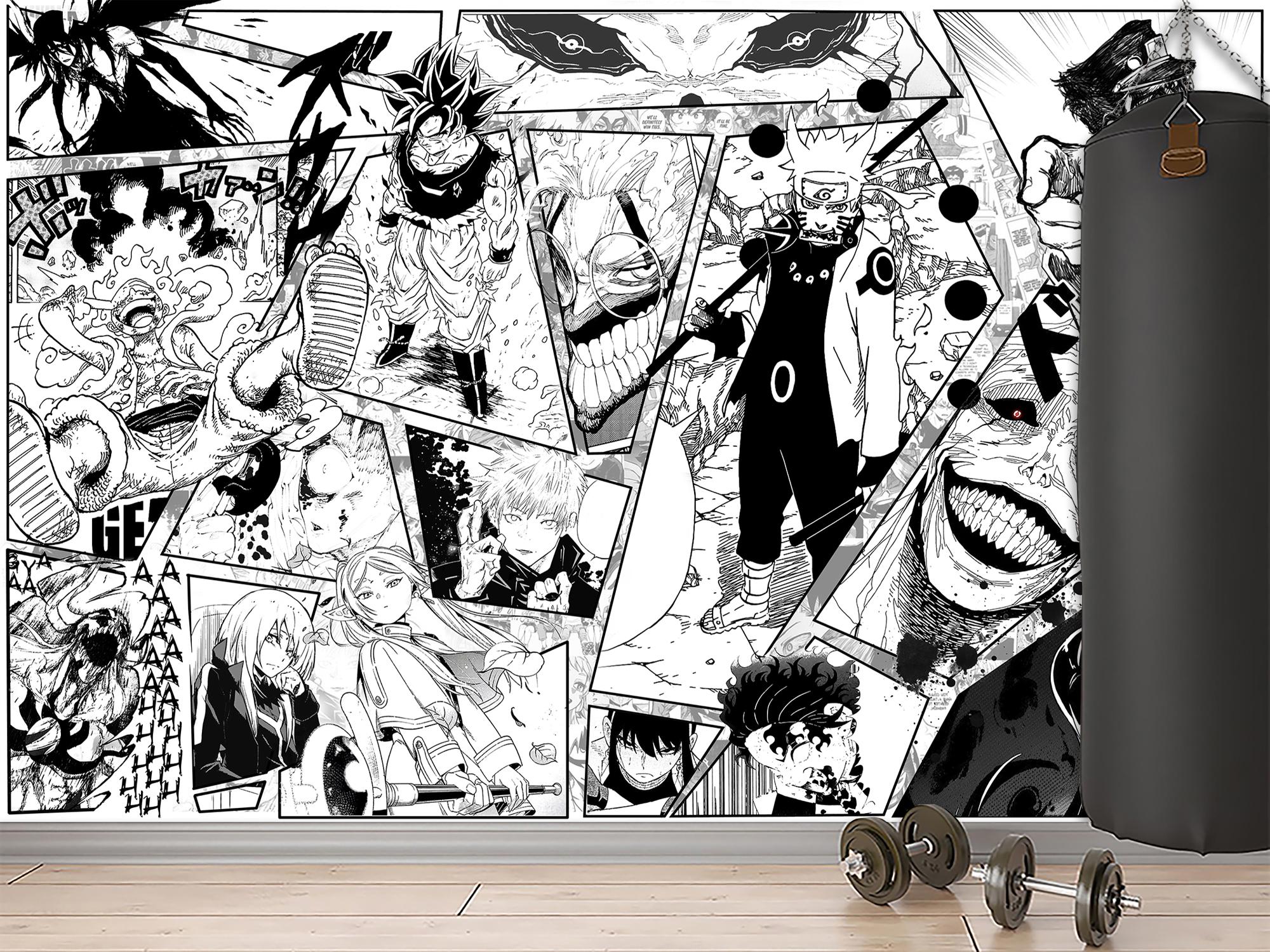 Фотошпалери флізелінові Upstream Чорно-білий колаж з персонажами Аніме/Манг 285х190 см (S5OTR-090/4) - фото 3 Фотошпалери флізелінові Upstream Чорно-білий колаж з персонажами Аніме/Манг 285х190 см (S5OTR-090/4) - фото 3