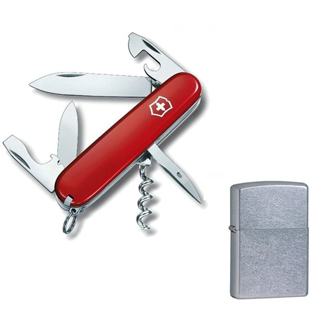 Зажигалка ZIPPO 207 Classic Street Chrome и нож Victorinox Spartan Red 1.3603 Зажигалка ZIPPO 207 Classic Street Chrome и нож Victorinox Spartan Red 1.3603